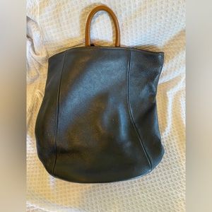 Genuine imported leather backpack purse